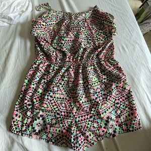 Ruffled Arizona Jean’s romper Size L